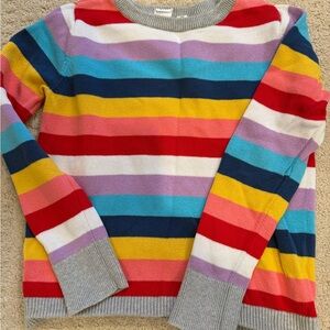 GAP Girls’ Multicolor Striped Cotton Sweater Size-8